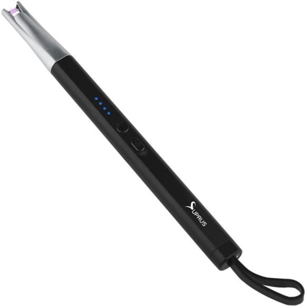 Candle Lighter Electric Arc Lighter Rechargeable USB Lighter w/ LED Light(Black)